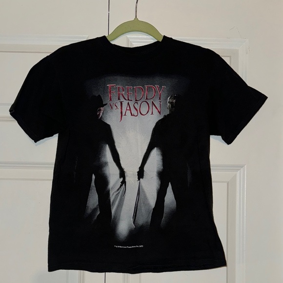 Spencer's Tops - Spencer's Black and Red Short Sleeve Graphic Tee Freddy vs. Jason